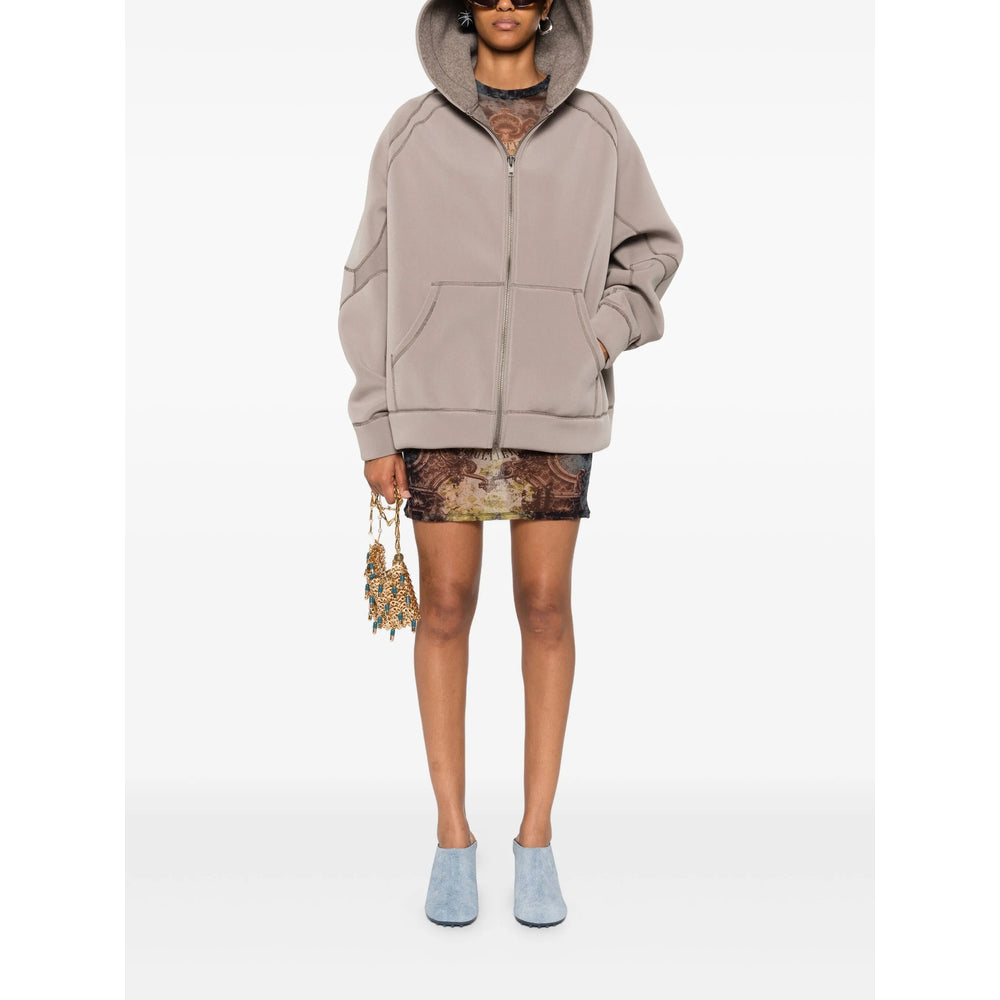 Clean Hooded Zip Sweater