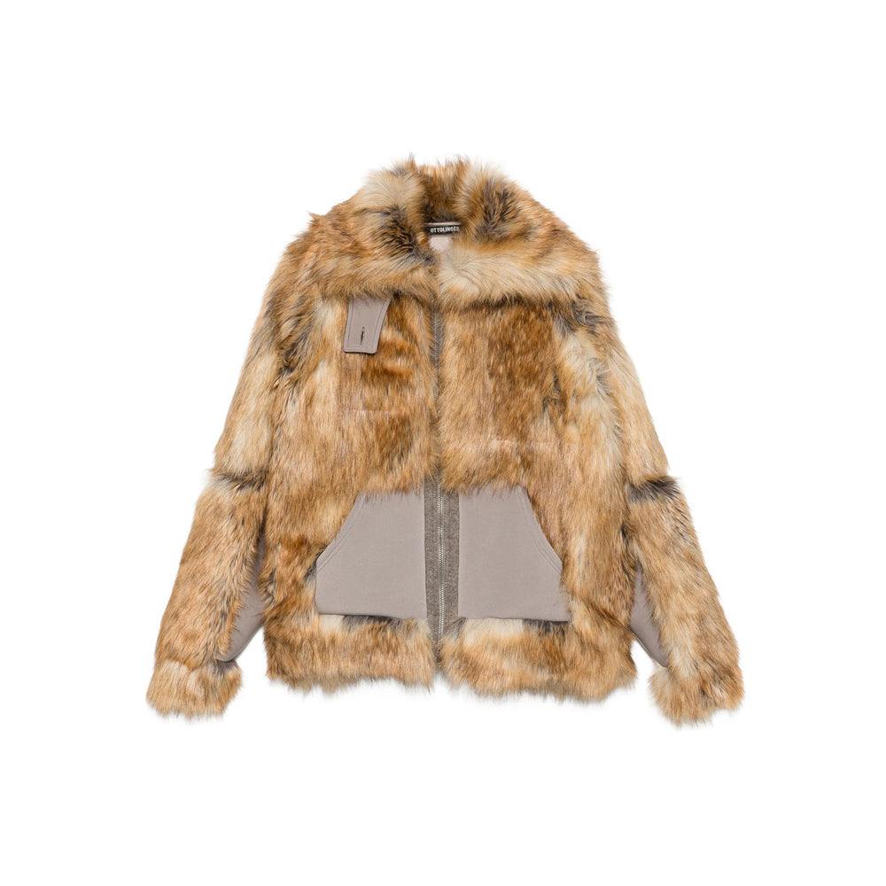 Brown Panel Zip Trench