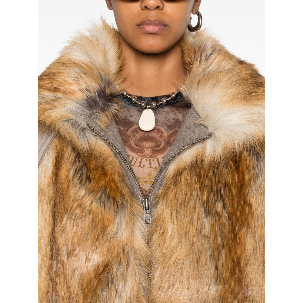 Brown Panel Zip Trench