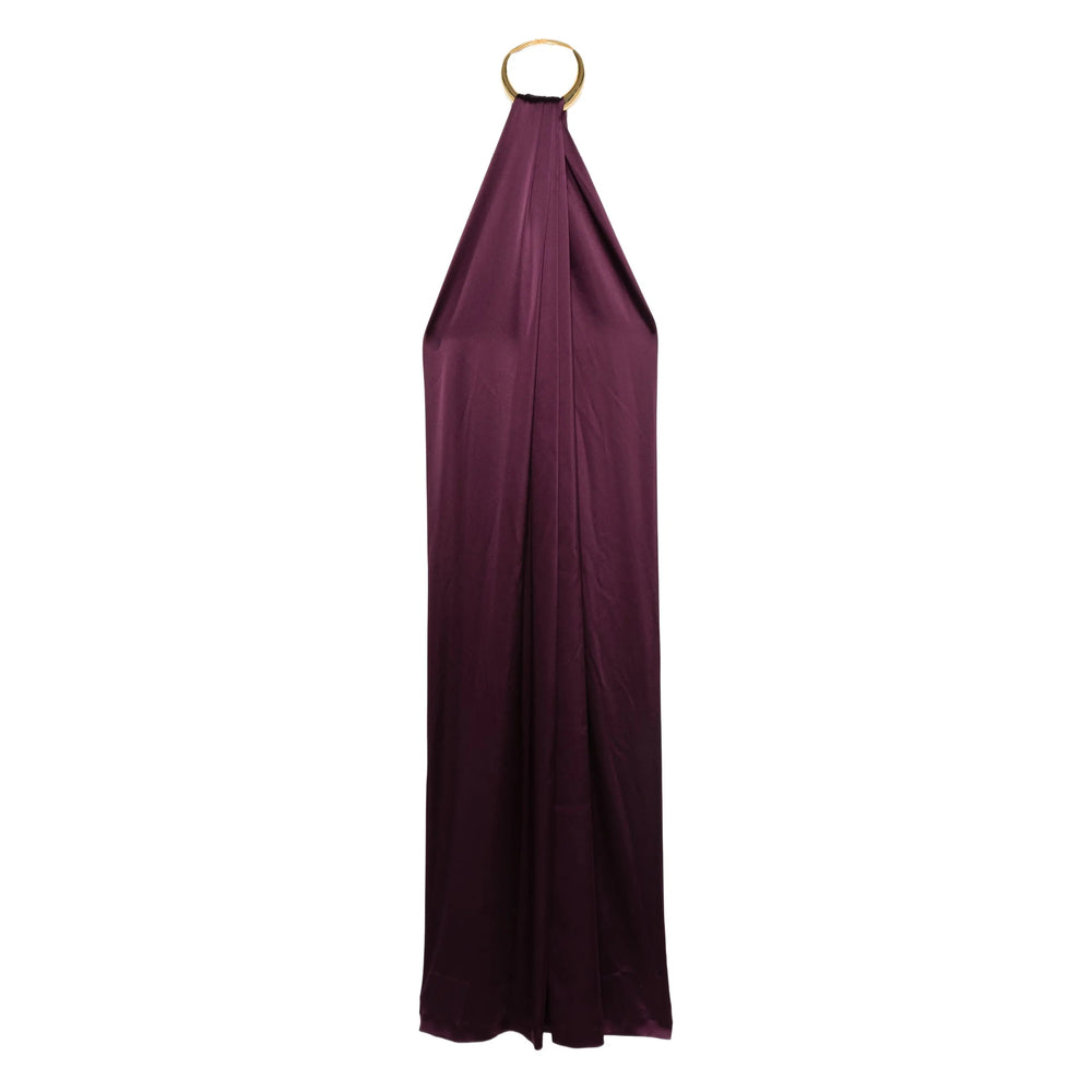 Regal Purple Halter Gown