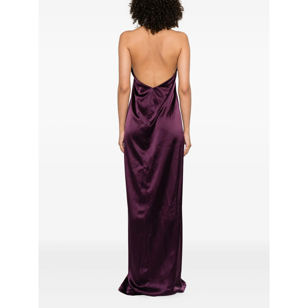 Regal Purple Halter Gown