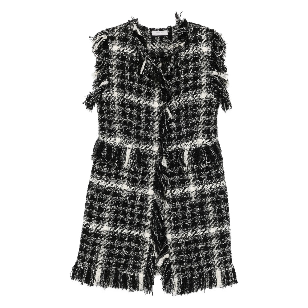 Checked Tweed Vest