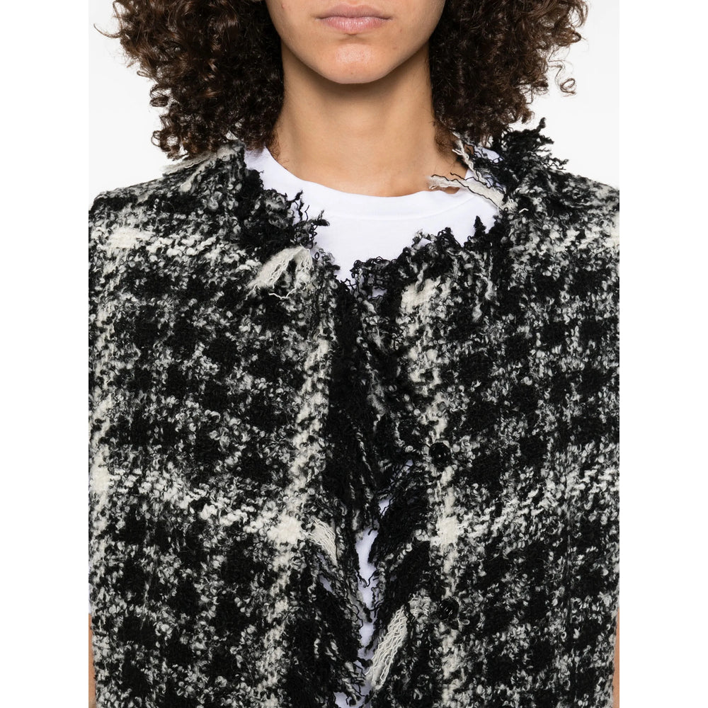 Checked Tweed Vest