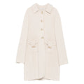 Button-front Wool Cardigan Sweater