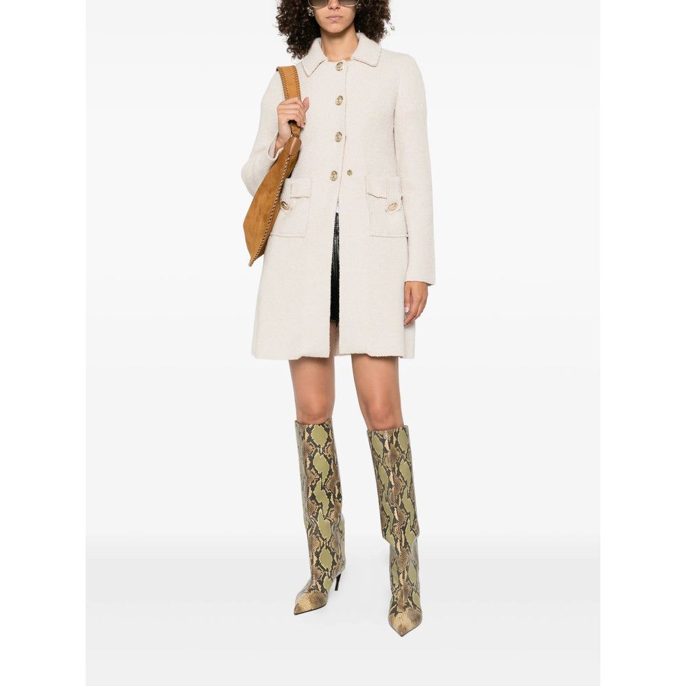 Button-front Wool Cardigan Sweater
