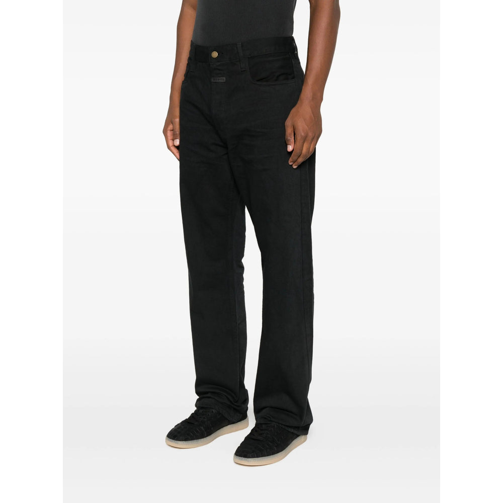 Black Cotton Five-pocket Pant