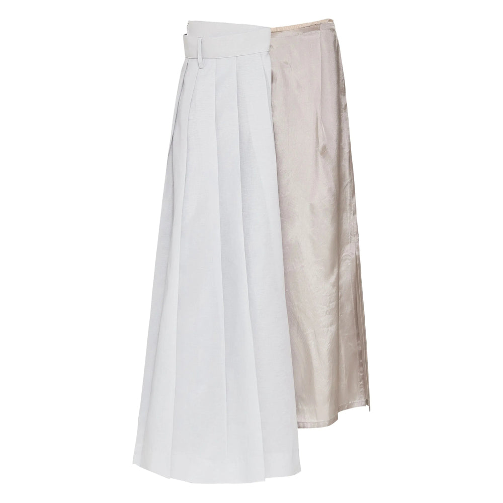 Beige High Waist Layered Coat