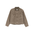 Navy Corduroy Button Chest Jacket