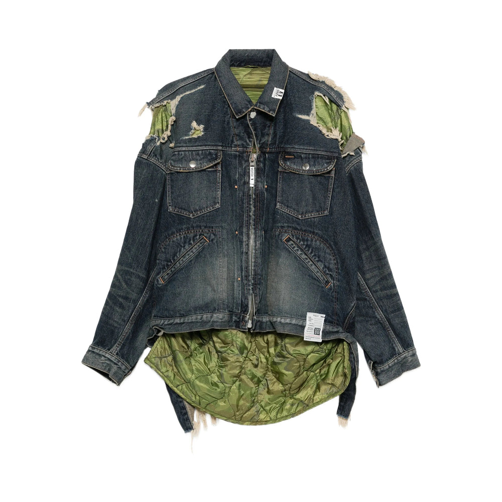 Indigo Frayed Jacket