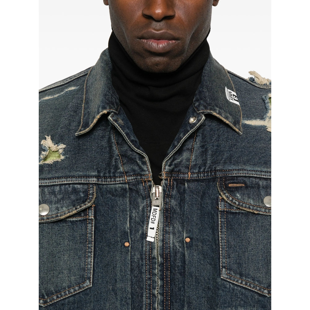 Indigo Frayed Jacket