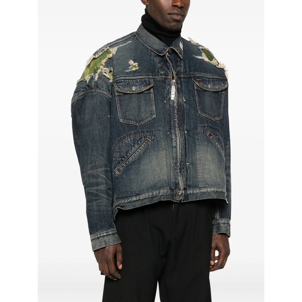Indigo Frayed Jacket