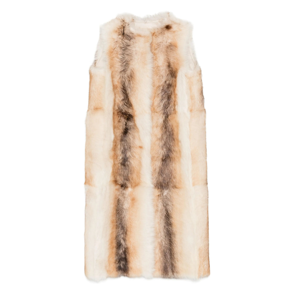 Beige Stripe Panel Top