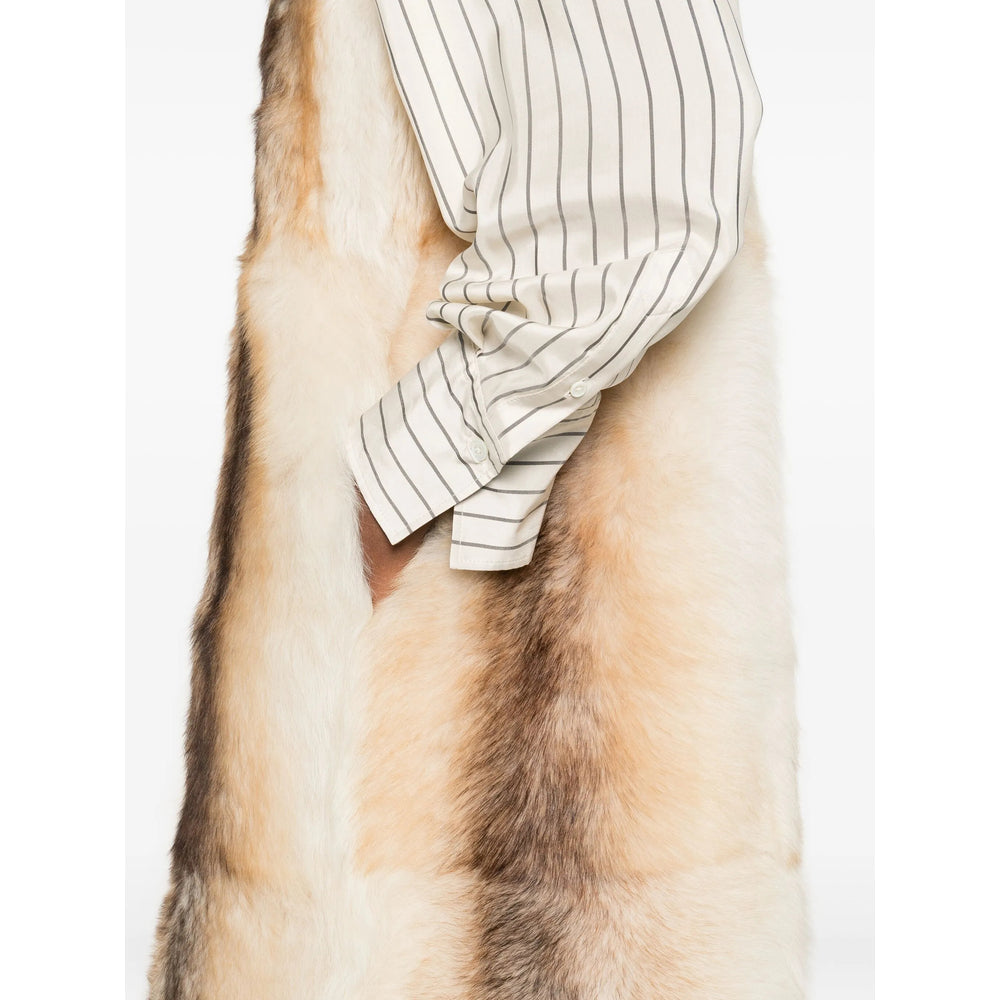 Beige Stripe Panel Top