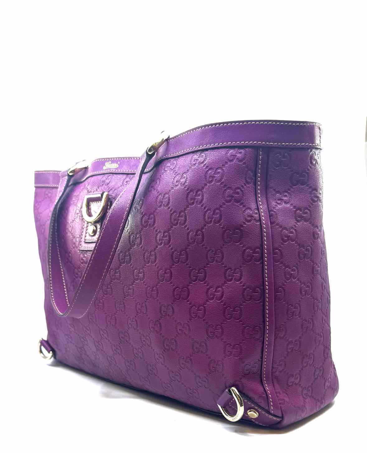 GUCCI Raspberry Leather LOGO Handbag