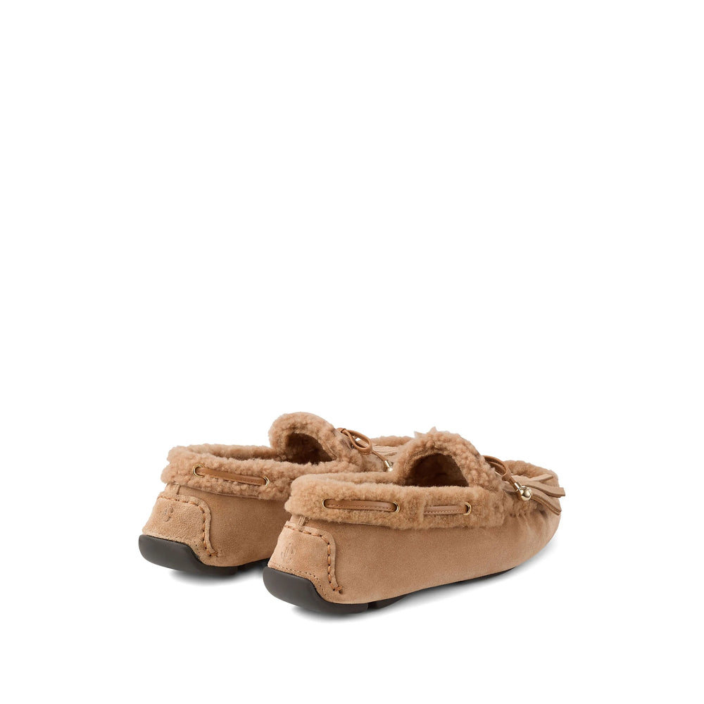 Brown Suede Boot With Shearling Accents