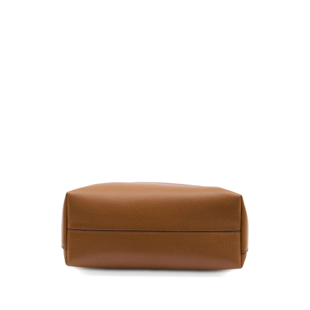 Brown Leather Shoulder Tote
