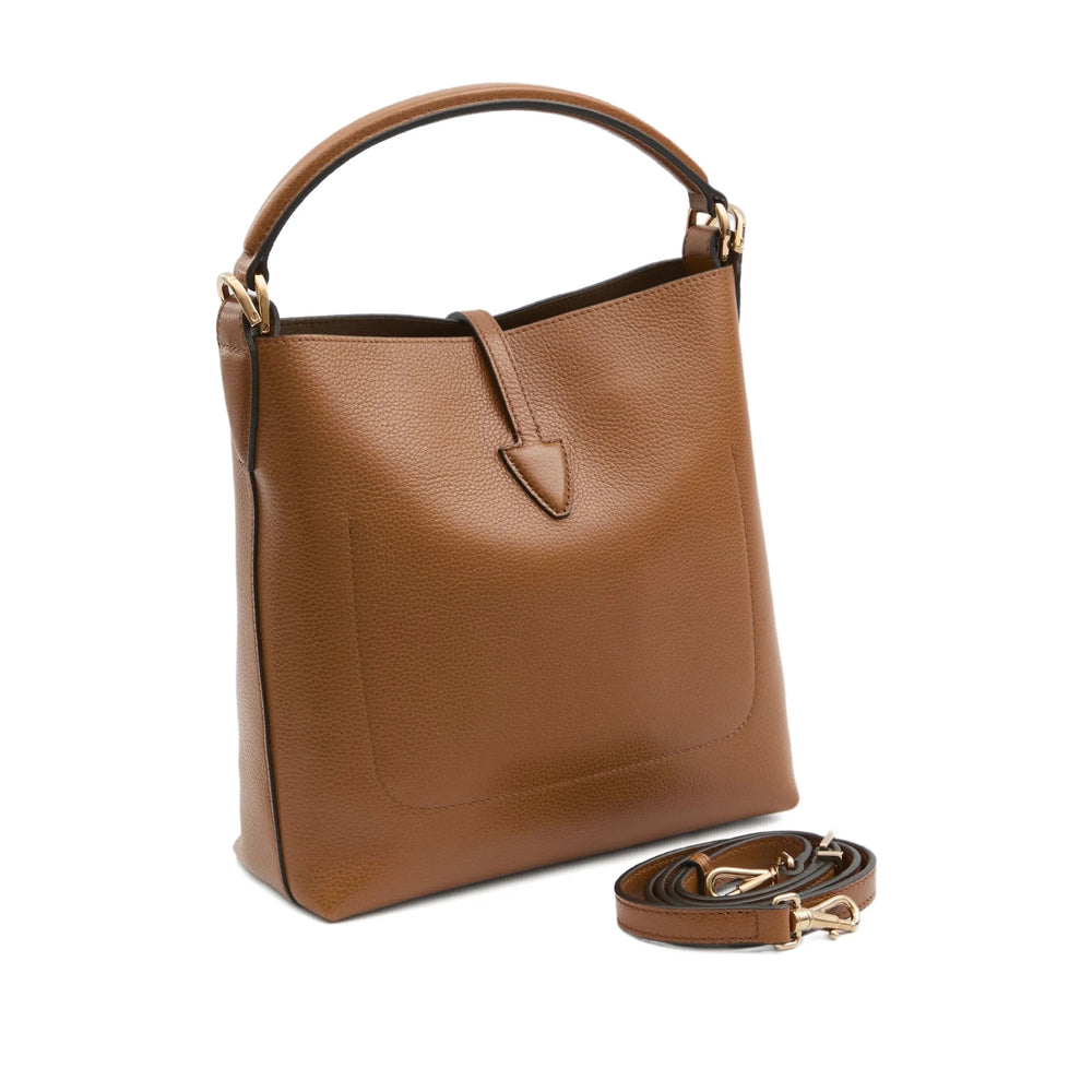 Brown Leather Shoulder Tote