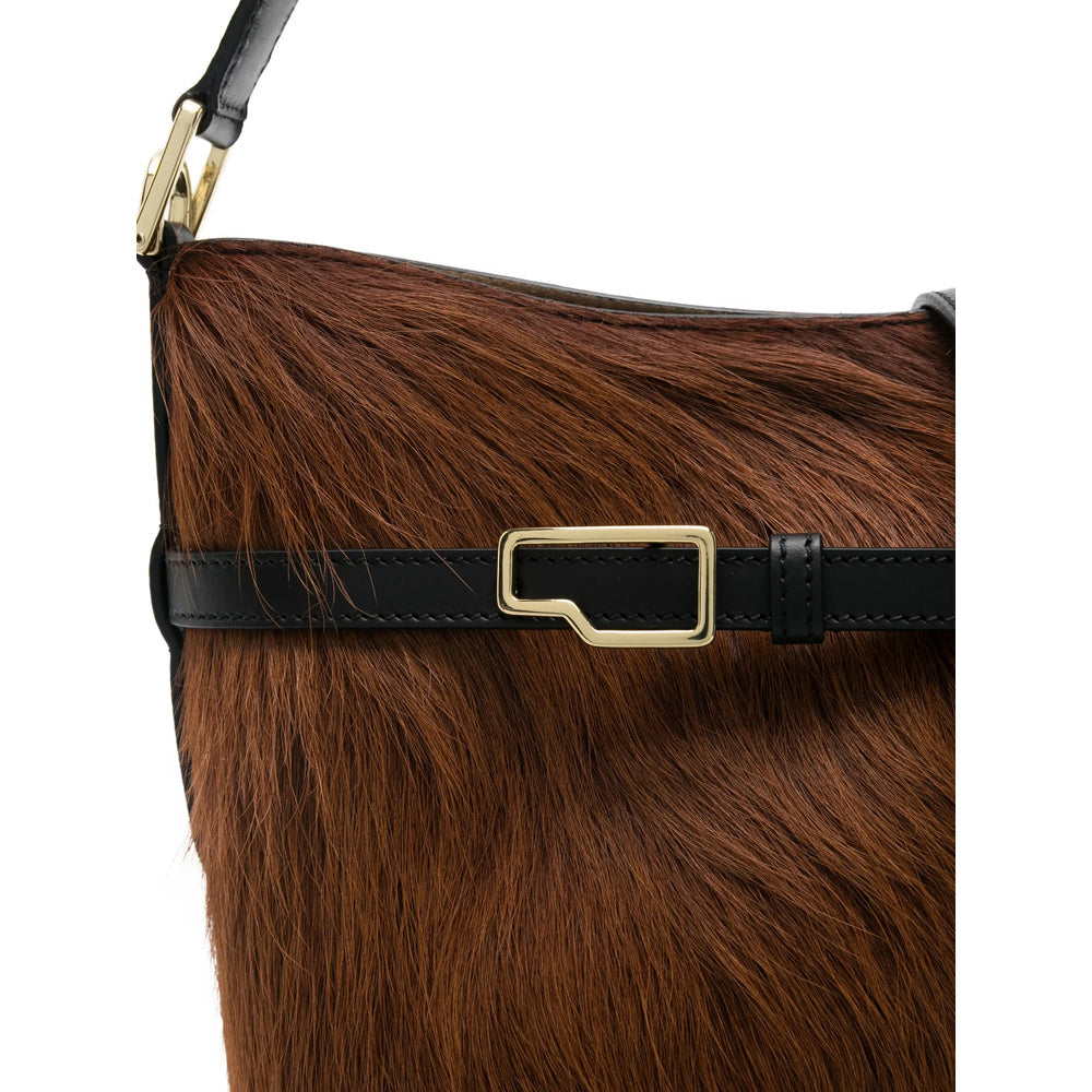 Rich Brown Calf Leather Satchel Bag