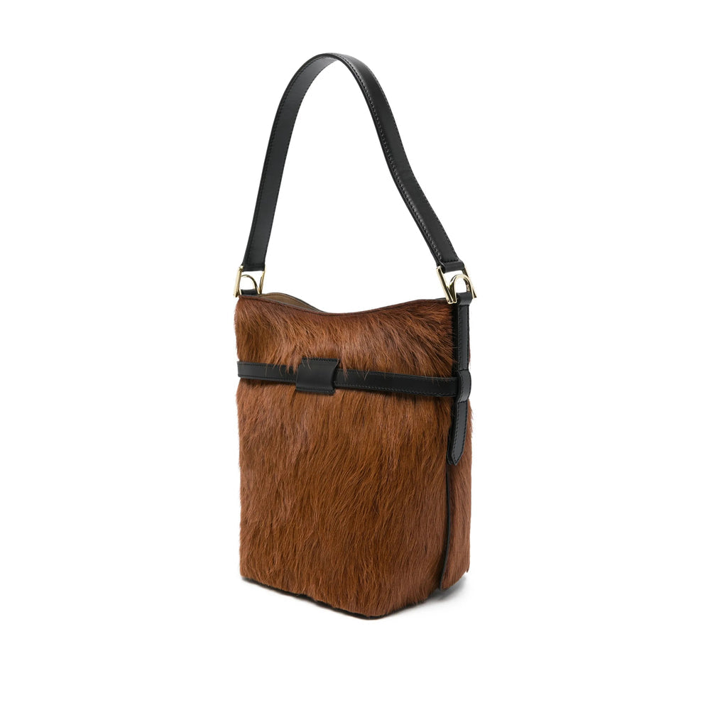 Rich Brown Calf Leather Satchel Bag