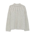 Grey Cable Alpaca Sweater