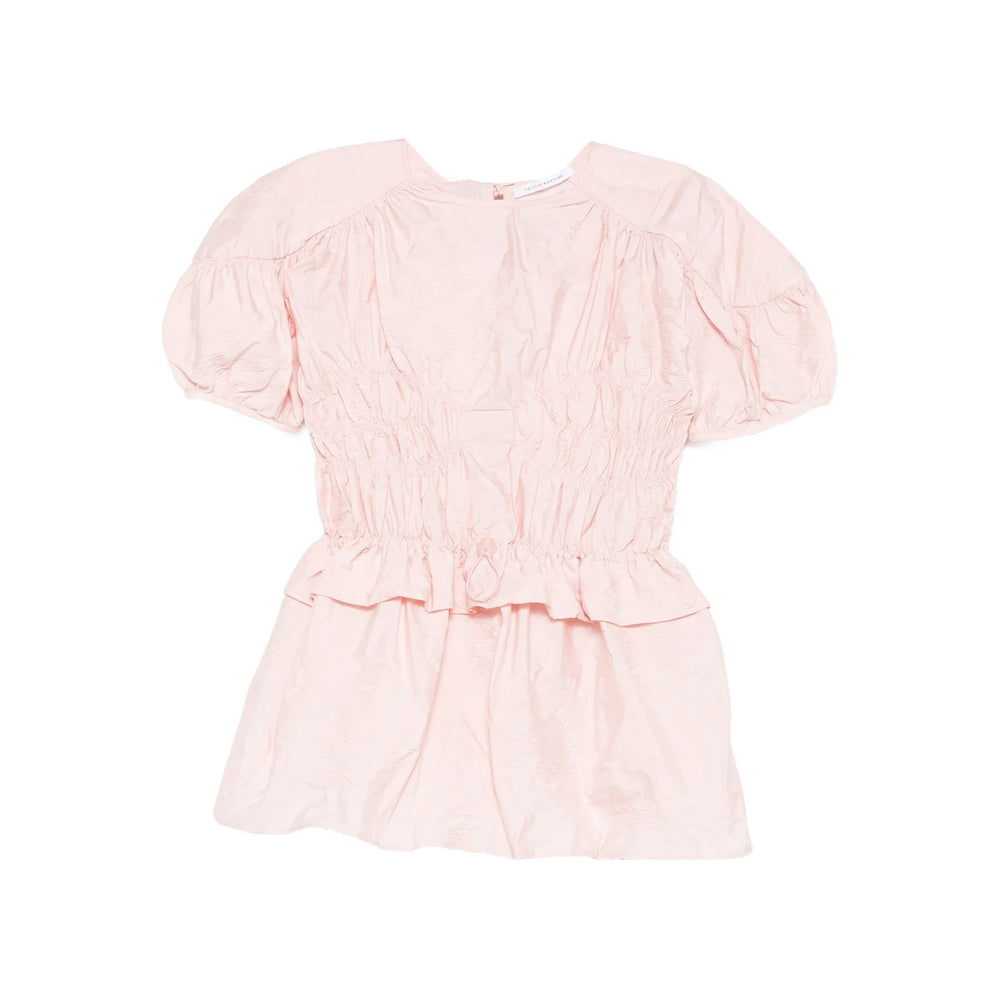 Blush Puff Ruffle Top