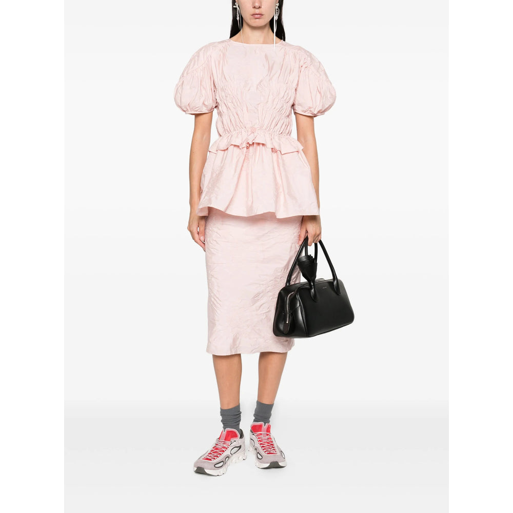 Blush Puff Ruffle Top