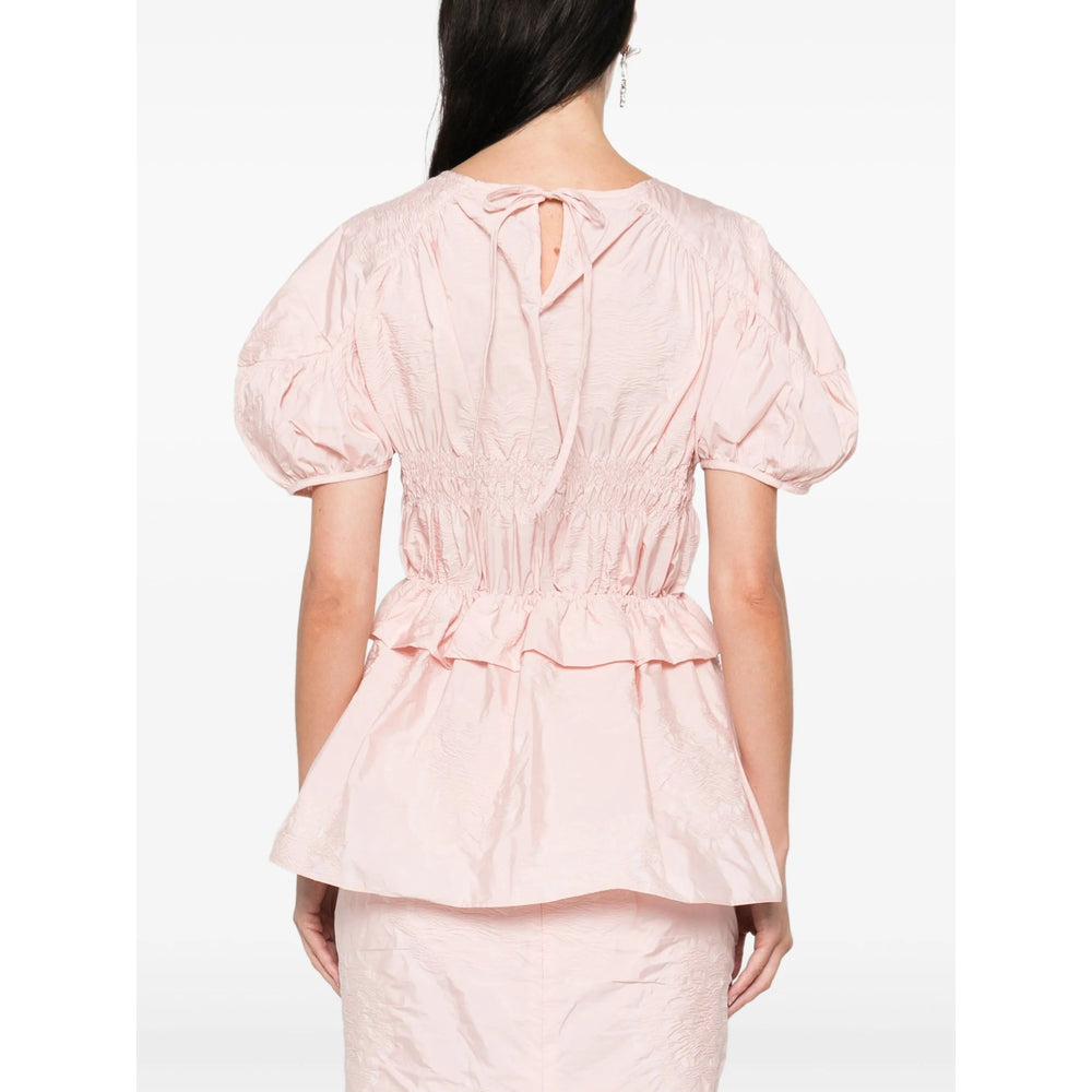 Blush Puff Ruffle Top