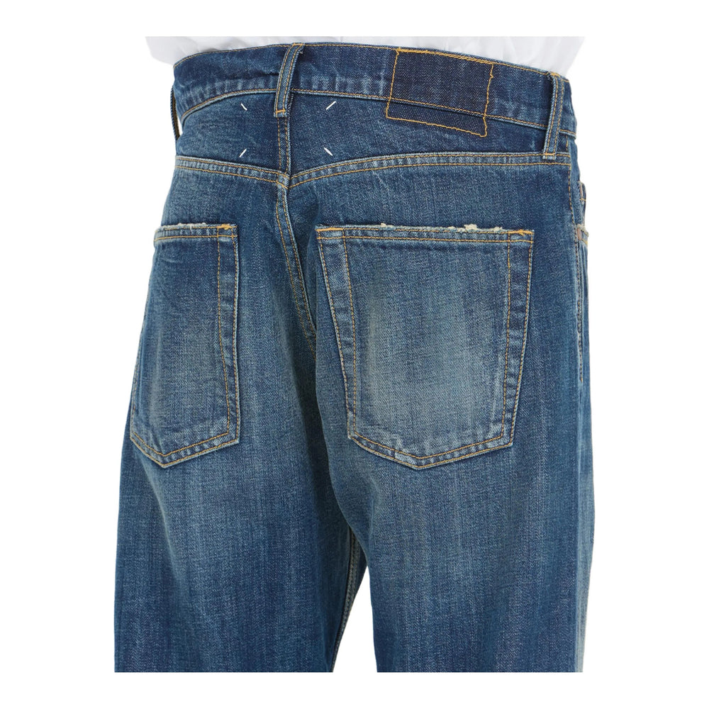 Classic Navy Button Fly Jeans