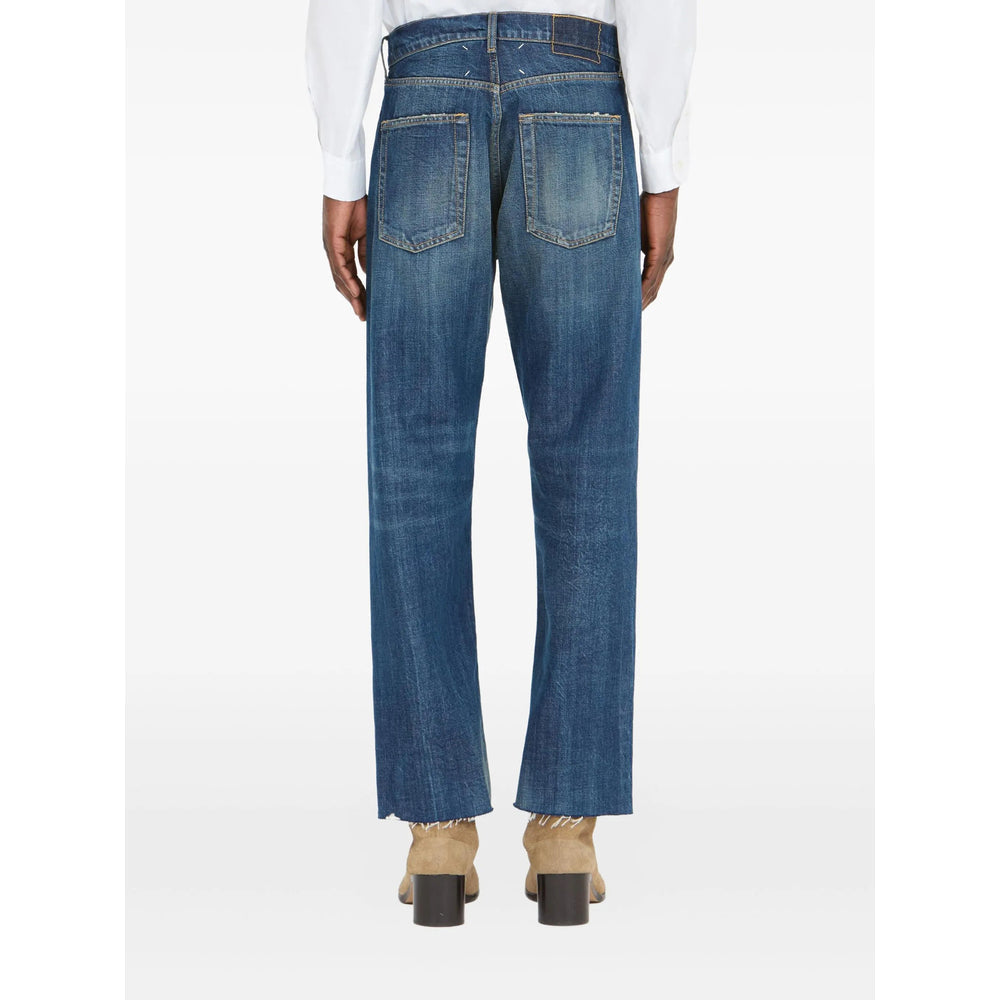Classic Navy Button Fly Jeans