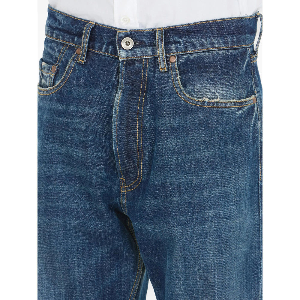 Classic Navy Button Fly Jeans