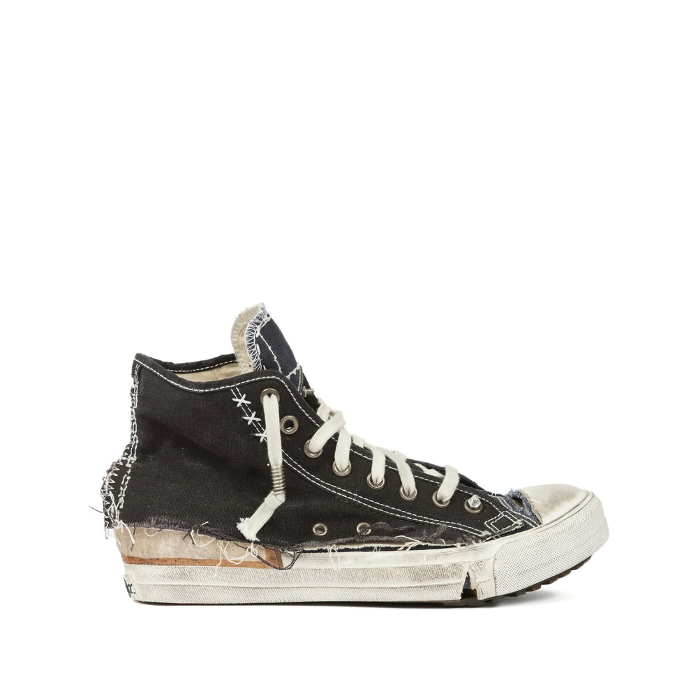 Frayed Toe Lace-up