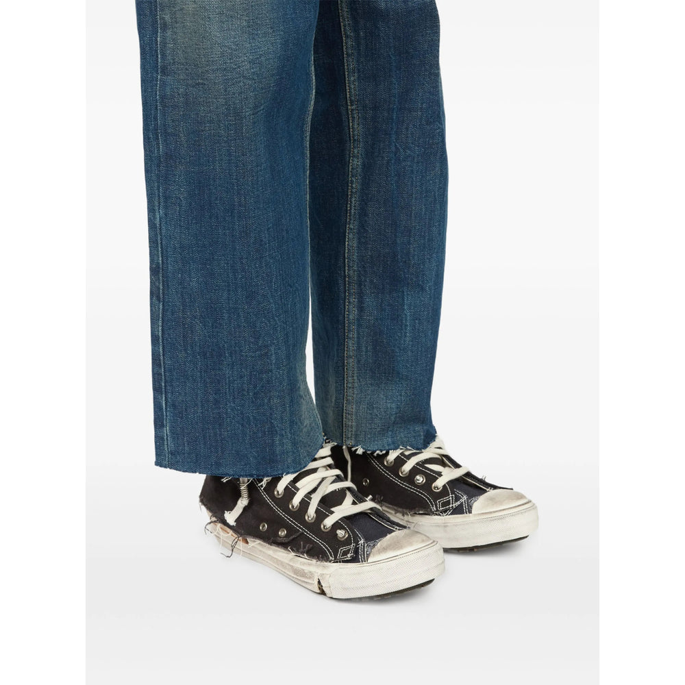Frayed Toe Lace-up