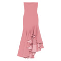 Ruffled Strapless Gown