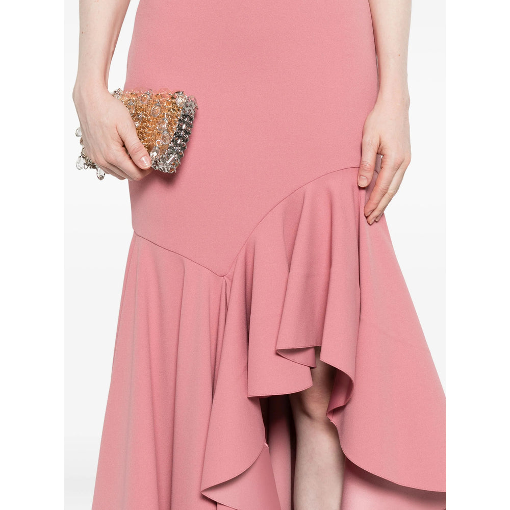 Ruffled Strapless Gown