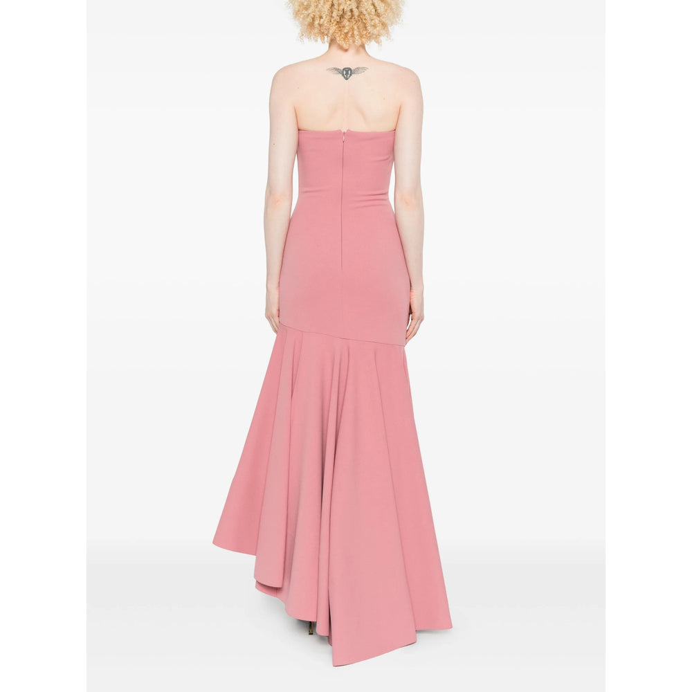 Ruffled Strapless Gown