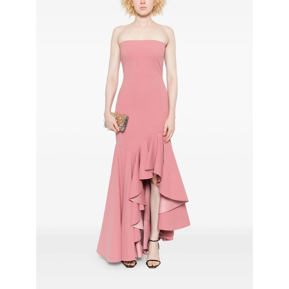 Ruffled Strapless Gown