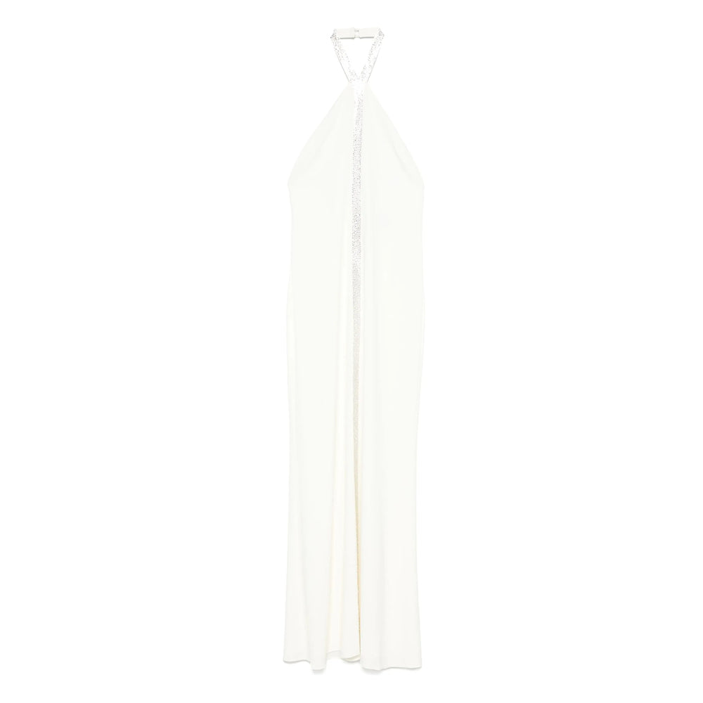 Elegant Halter Acetate Dress