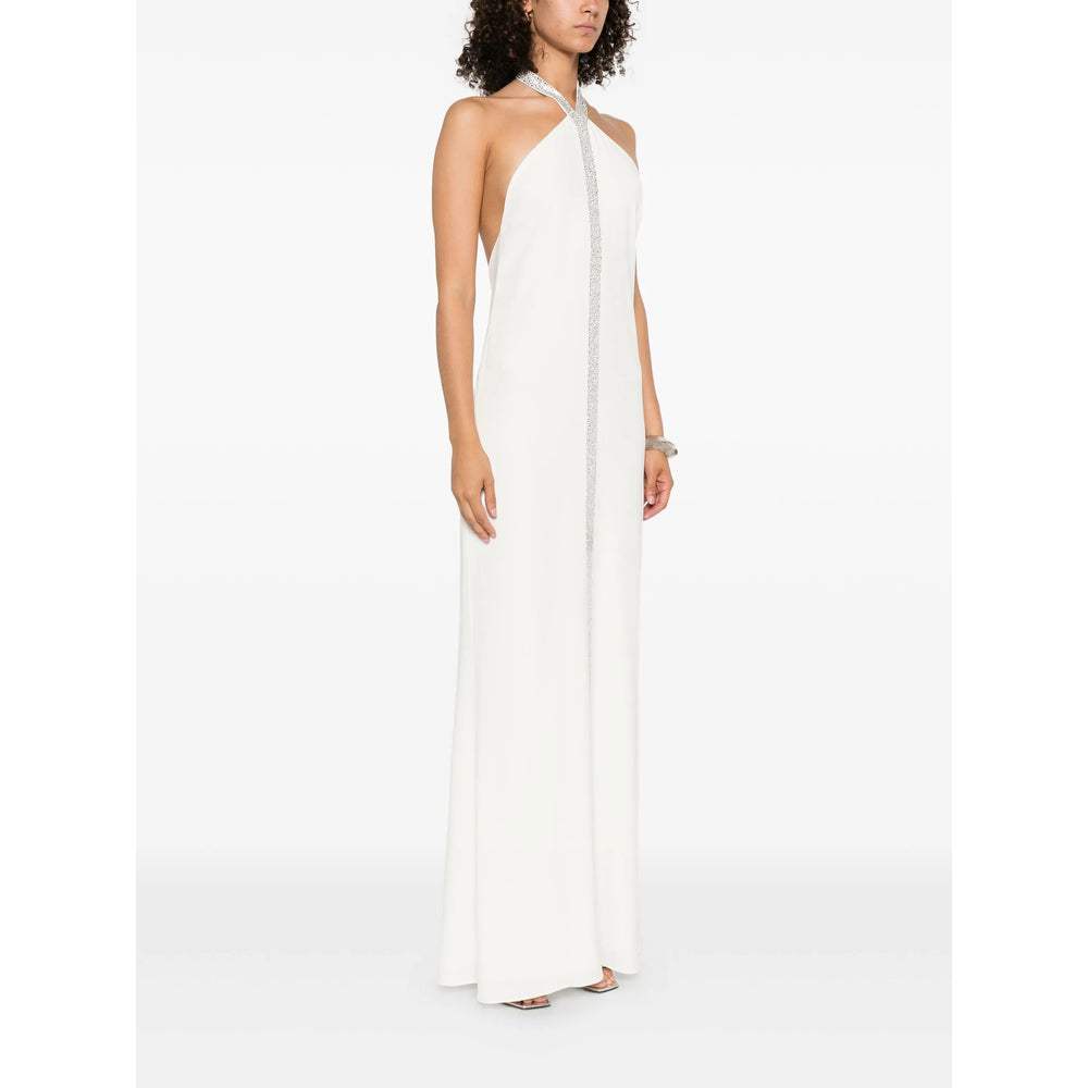 Elegant Halter Acetate Dress