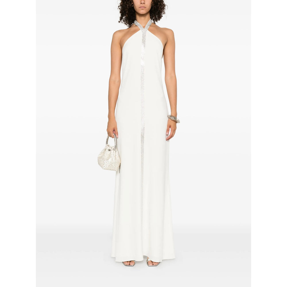 Elegant Halter Acetate Dress