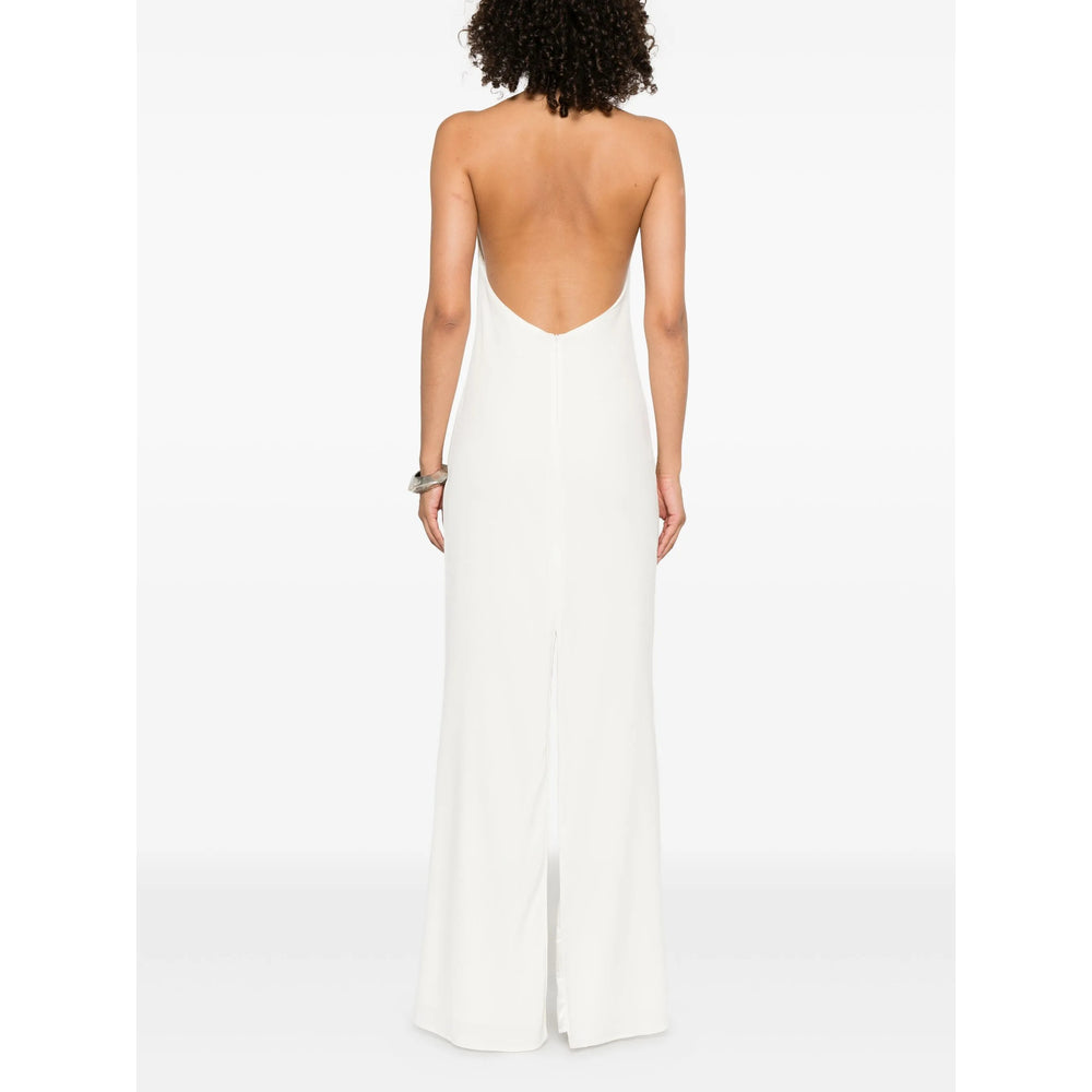 Elegant Halter Acetate Dress