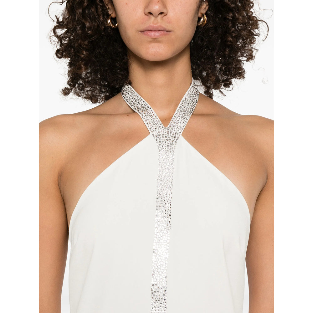 Elegant Halter Acetate Dress