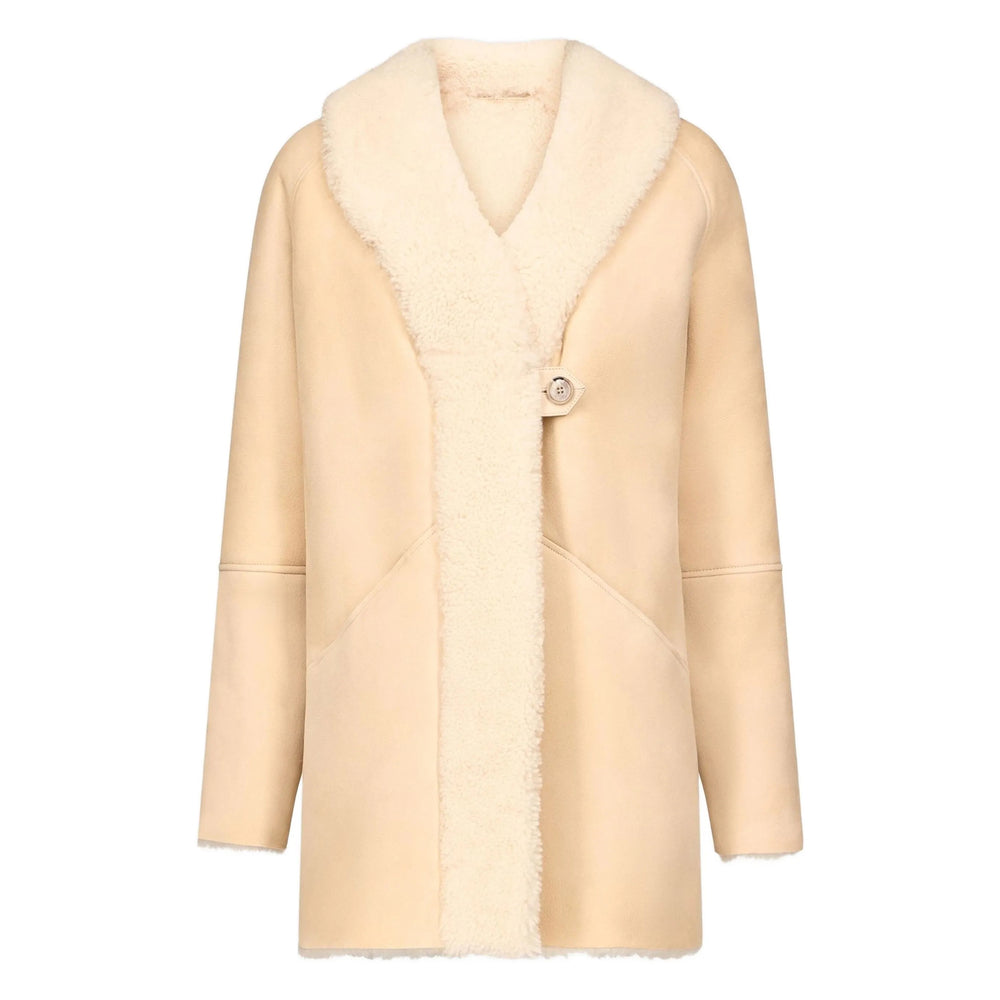 Soft Cream Shearling Jacket