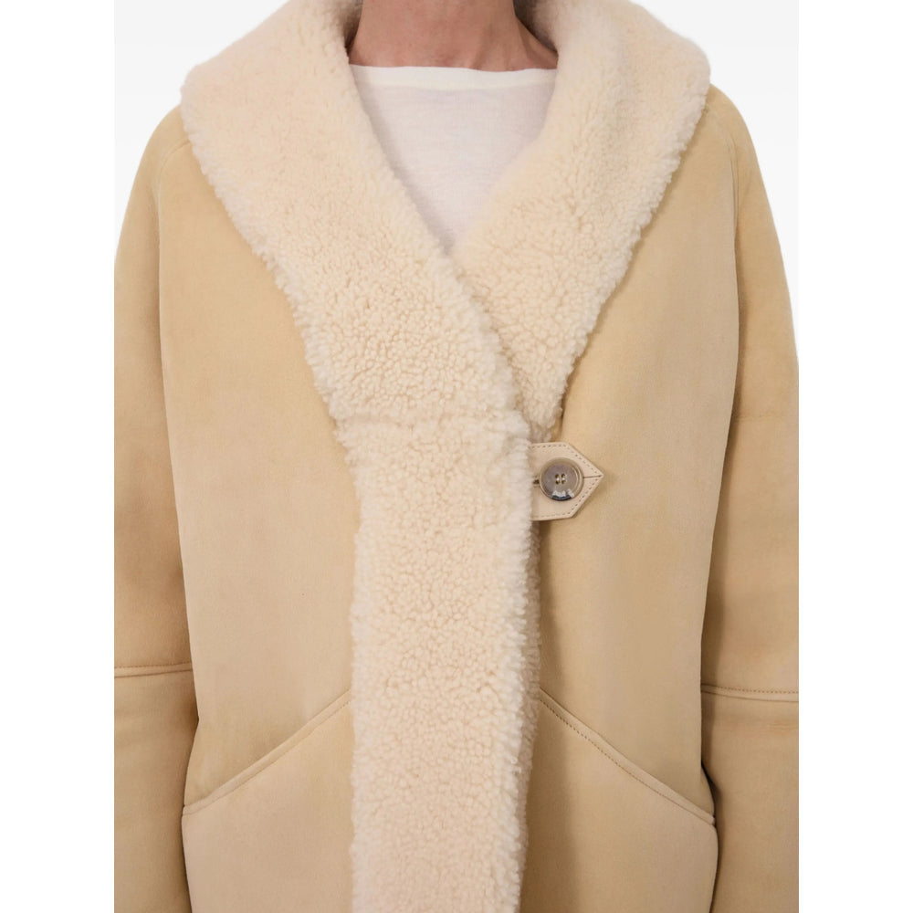 Soft Cream Shearling Jacket