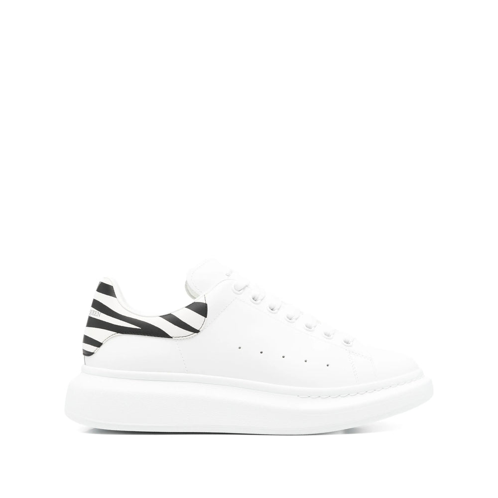 Calf Leather Striped Laceup Sneaker