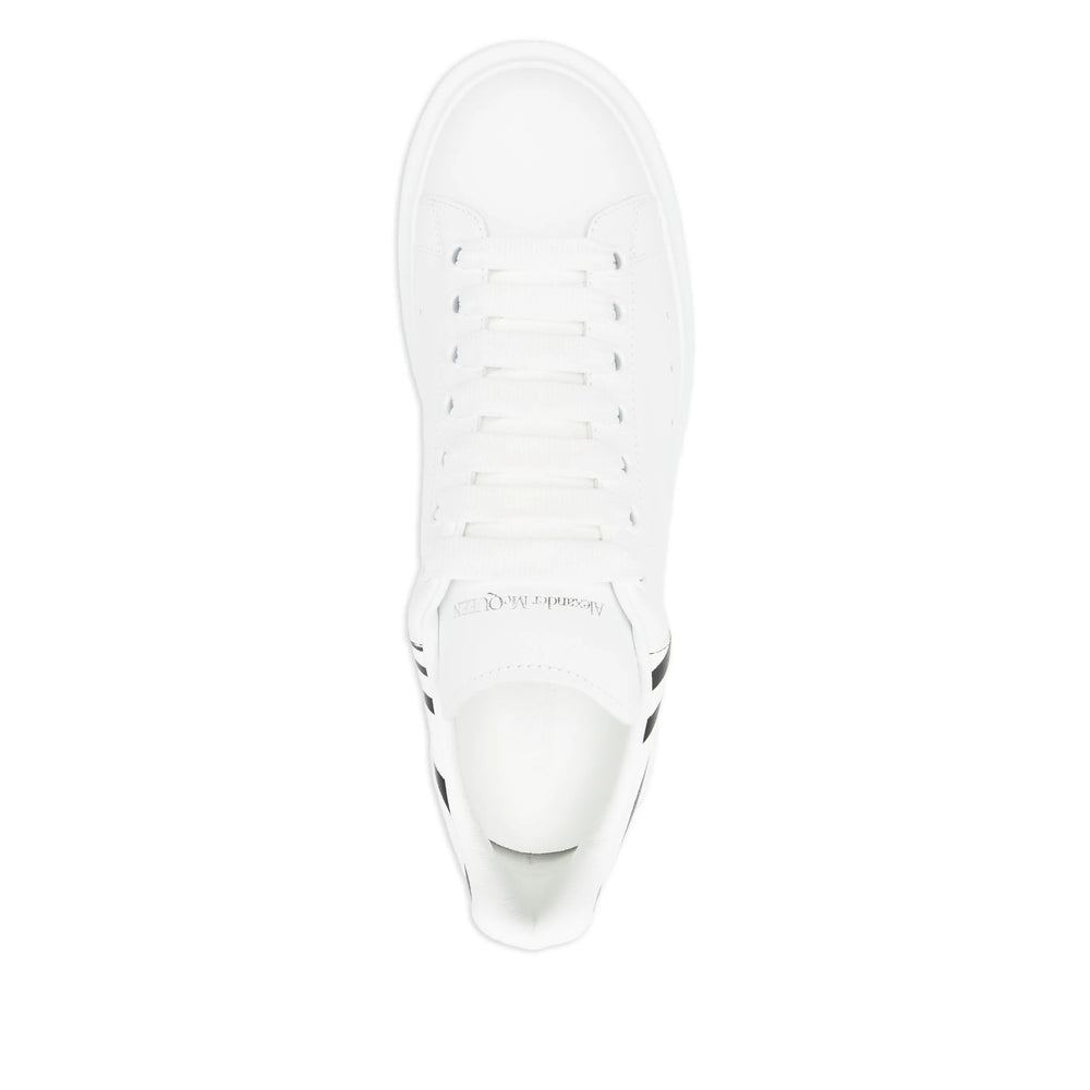 Calf Leather Striped Laceup Sneaker