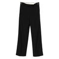 Black Straight-leg Buckle Trousers