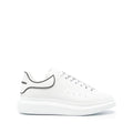 White Calf Leather Lace-up Platform