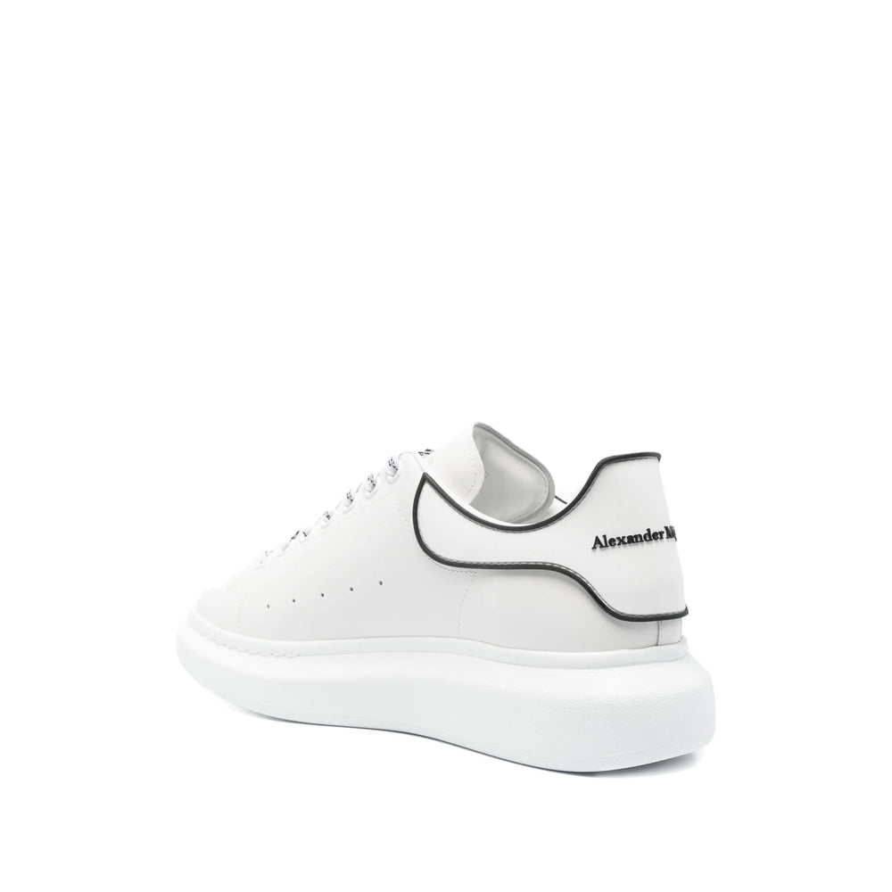 White Calf Leather Lace-up Platform