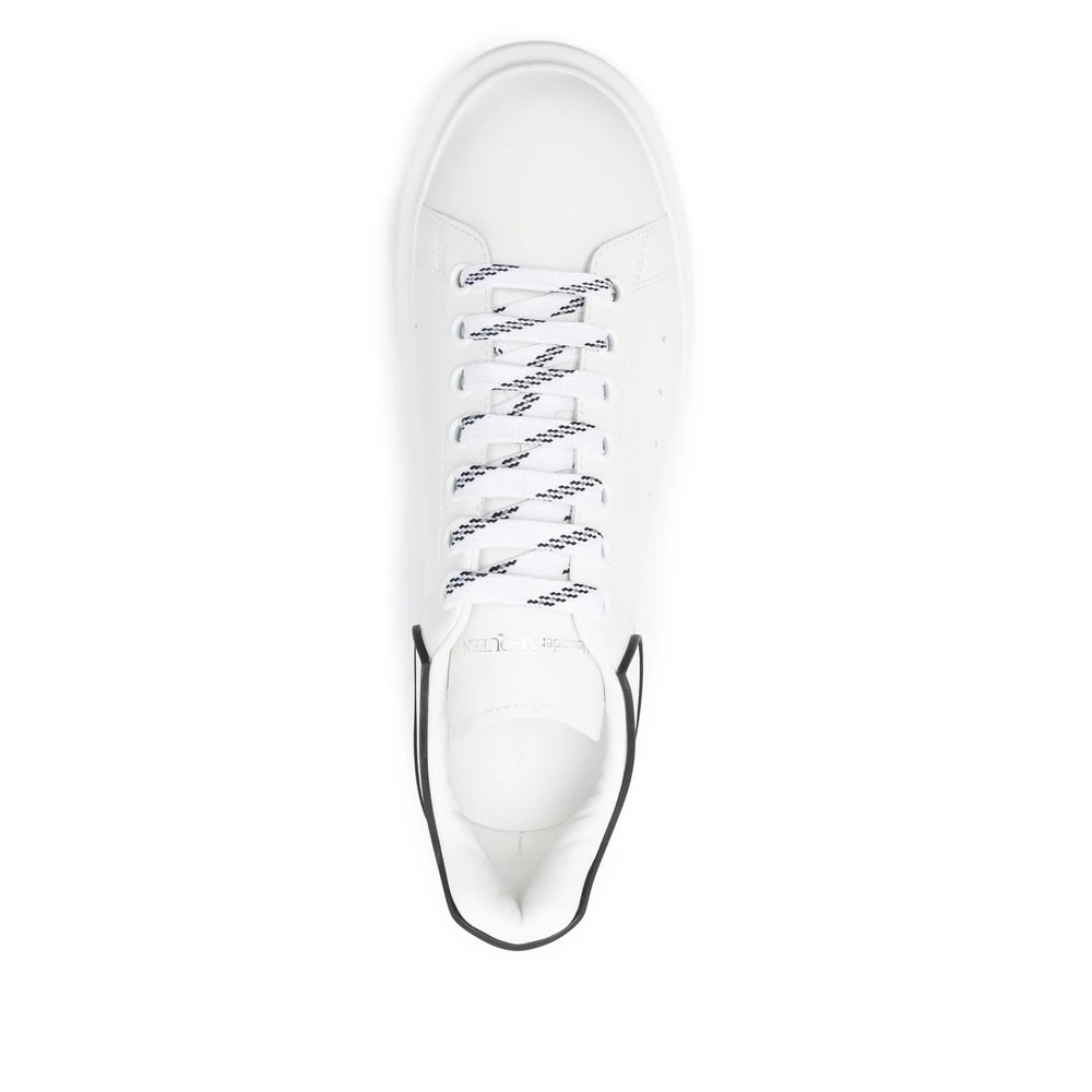 White Calf Leather Lace-up Platform