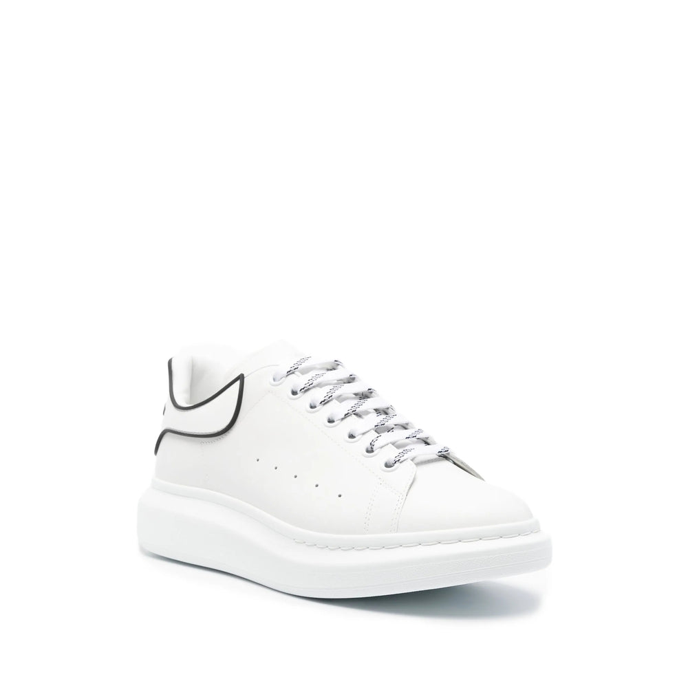 White Calf Leather Lace-up Platform